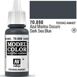 Vallejo Dark Sea Blue Model Color Paint, 17ml