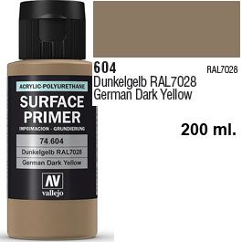 Acrylic Polyurethane - German Dark Yellow Surface Primer 200ml