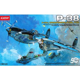P-38 Combination Version (P-38J, Droopsnoot, P-38L, F-5E) 1/48 [Academy]
