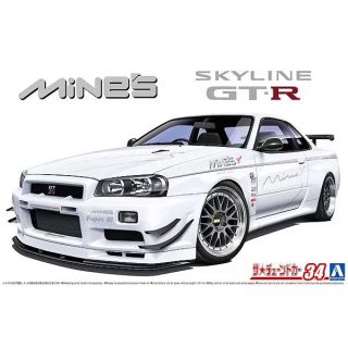 Nissan Mine's BNR34 Skyline GT-R '02 1/24 (Tuned Car #34) [Aoshima]