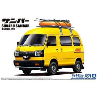 Subaru K88 Sambar High Roof 4WD '80 1/24 (Model Car #55) [Aoshima]