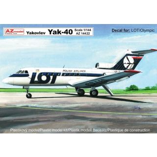 Jakovlev Jak-40 (Yakovlev Yak-40) LOT/Olympic 1/144 [AZmodel]
