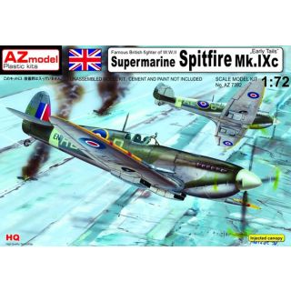 Famous British Fighter of W.W.II Supermarine Spitfire Mk.IXc "Early Tails" 1/72 [AZmodel]
