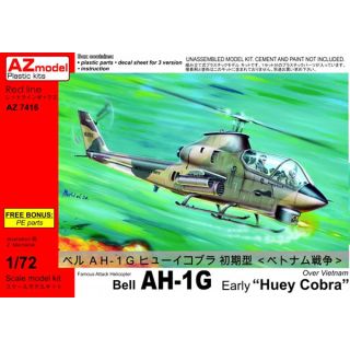 Famous Attack Helicopter Bell AH-1G Early "Huey Cobra" Over Vietnam 1/72 [AZmodel]