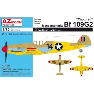 Famous German Fighter Messerschmitt Bf 109G2 "Captured" Limited edition 1/72 [AZmodel]