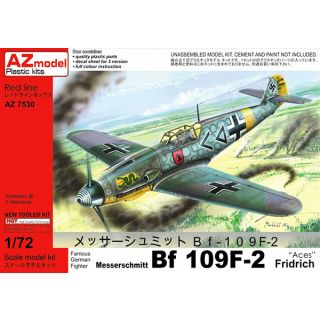 Famous German Fighter Messerschmitt Bf 109F-2 "Aces" Fridrich 1/72 [AZmodel]