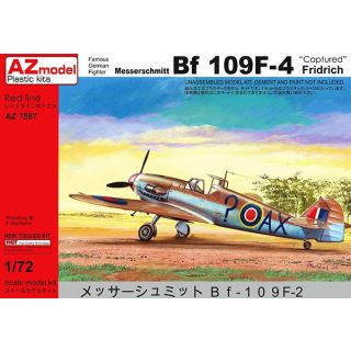 Famous German Fighter Messerschmitt Bf 109F-4 "Captured" Fridrich 1/72 [AZmodel]