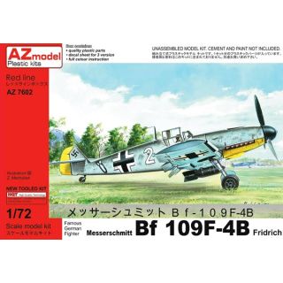 Famous German Fighter Messerschmitt Bf 109F-4B Fridrich 1/72 [AZmodel]