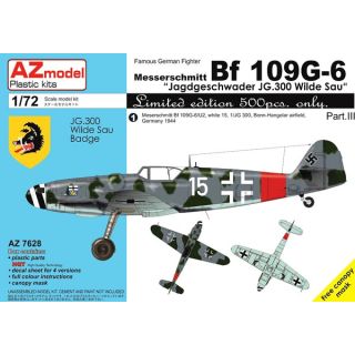 Famous German Fighter Messerschmitt Bf 109G-6 "Jagdgeschwader JG.300 Wilde Sau" Part.III Limited Edition 1/72 [AZmodel]