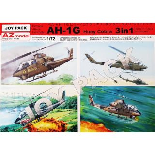 Famous Attack Helicopter AH-1G Huey Cobra 3 in 1 Joy Pack 1/72 [AZmodel]