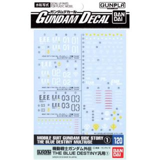 Mobile Suit Gundam Side Story: The Blue Destiny Multiuse 1 [Bandai Gundam Decal #120]
