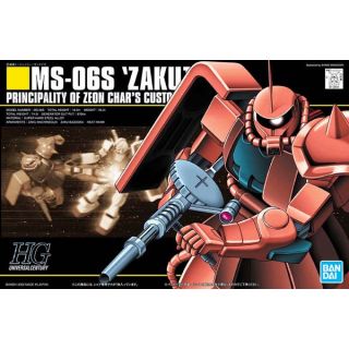 MS-06S Zaku II - Principality of Zeon Char's Customized Mobile Suit 1/144 [Bandai HGUC Gundam #032/B]