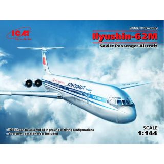 Ilyushin-62M Soviet Passenger Aircraft 1/144 [ICM]