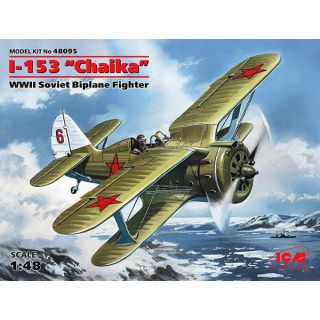 Polikarpov I-153 "Chaika" - WWII Soviet Biplane Fighter 1/48 [ICM]