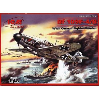 Bf 109 F-4/B WWII German Fighter-Bomber 1/48 [ICM]