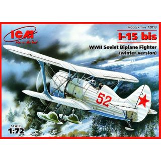 Polikarpov I-15 bis WWII Soviet Biplane Fighter (Winter Version) 1/72 [ICM]