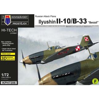 Russian Attack Plane Ilyushin Il-10/B-33 "Beast" (Hi-Tech Limited) 1/72 [AZmodel]