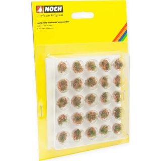 PROFI Grass Tufts "Dry Grass" Green, Beige, with Brown Flock 25 pcs, 6 mm