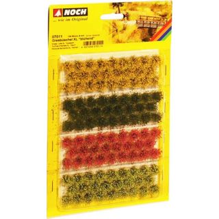 Grass Tufts XL “Blooming" Red, Yellow, Light and Dark Green 104 pcs, 9 mm