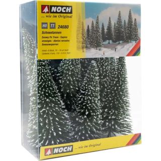Snowy Fir Trees  8 pcs, 10-14 cm