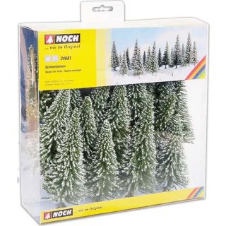 Snowy Fir Trees 16 pcs, 10-14 cm