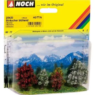 Bushes in blossom, 5 pieces, 3 cm - 4 cm