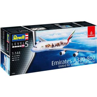 Emirates A380-800 United for Wildlife Aircraft Model 1/144 [Revell]