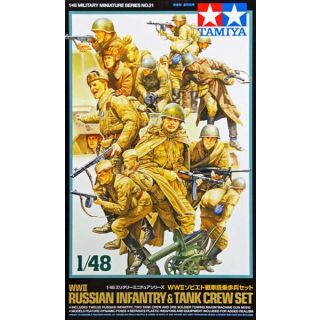 WW II Russian Infantry & Tank Crew 1/48 (#21) [Tamiya]