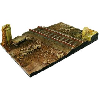 Vallejo Diorama Bases 104: Country road with railway 31x21 cm 1/35