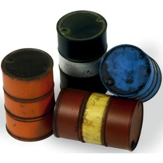 Vallejo Diorama Accessories 204: Modern Fuel Drums (4 pcs.) 1/35