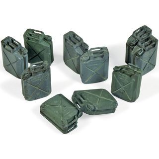 Vallejo Diorama Accessories 206: Allied Jerrycan set (12 pcs.) 1/35