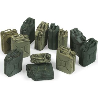 Vallejo Diorama Accessories 207: German Jerrycan set (12 pcs.) 1/35