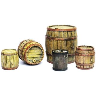 Vallejo Diorama Accessories 225: Wooden Barrels (5 pcs.) 1/35