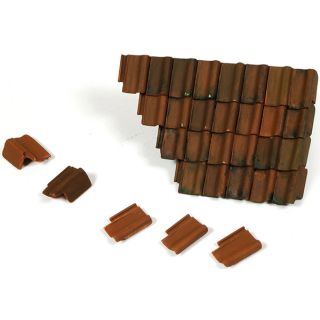 Vallejo Diorama Accessories 230: Damaged Roof Section and Tiles (12 pcs.) 1/35