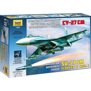 Russian Air Superiority Fighter SU-27SM Flanker B Mod.I 1/72 [Zvezda]