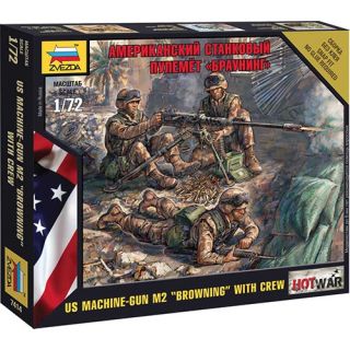 American Machine gun "Browning" with Crew 1/72 [Zvezda]