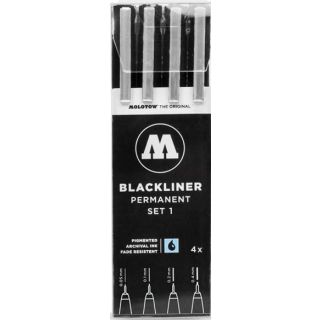 Molotow BLACKLINER Set 1 (0.05mm, 0.1mm, 0.2mm, 0.4mm) 