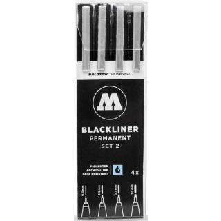 Molotow BLACKLINER Set 2 (0.3mm, 0.5mm, 0.7mm, 1mm) 