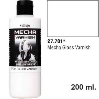 Vallejo Mecha Varnish 701: Gloss Varnish 200 ml.