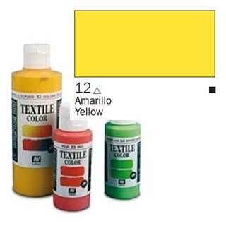 Vallejo Textile Color 012: Yellow 60 ml.