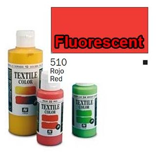 Vallejo Textile Color 510: Fluorescent Red 60 ml.