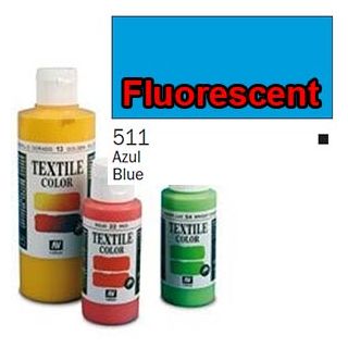 Vallejo Textile Color 511: Fluorescent Blue 60 ml.
