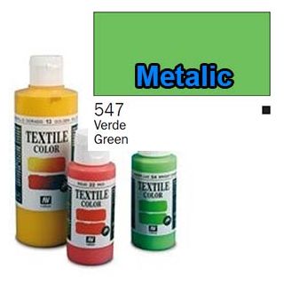 Vallejo Textile Color 547: Metalic Green 60 ml.