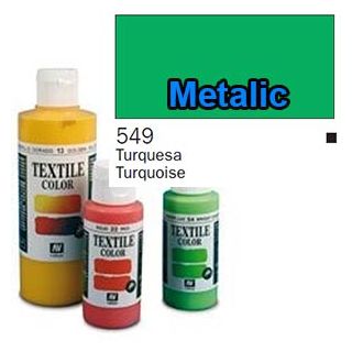 Vallejo Textile Color 549: Metalic Turquoise 60 ml.