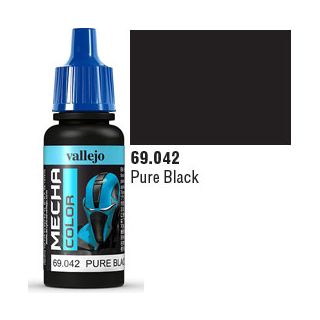 Vallejo Mecha Color 042: Pure Black 17 ml.