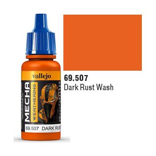 Vallejo Mecha Weathering 507: Dark Rust Wash 17 ml.