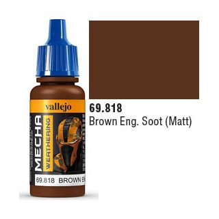 Vallejo Mecha Weathering 818: Brown Engine Soot (Matt) 17 ml.