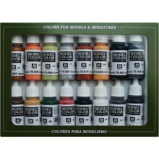 Vallejo Model Color Set 107: WWII German (16 colors)