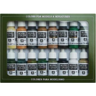 Vallejo Model Color Set 109: WWII Allied (16 colors)