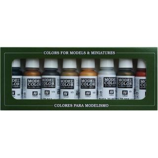 Vallejo Model Color Set 118: Metallic Colors (8 colors)